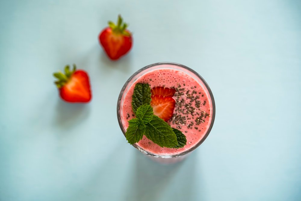 Fresh strawberry smoothie
